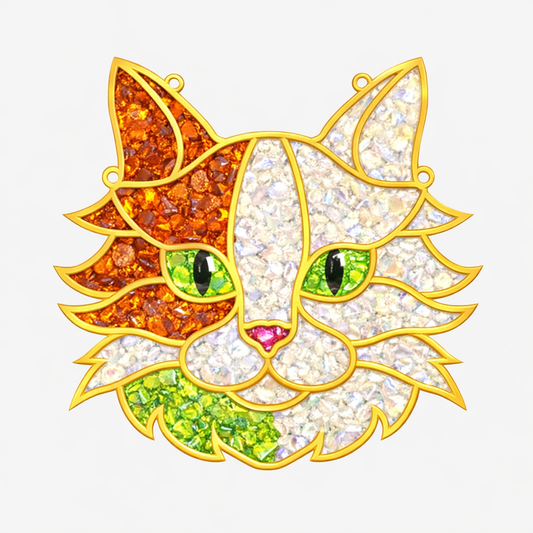 Dog or cat crush glass sun catchers