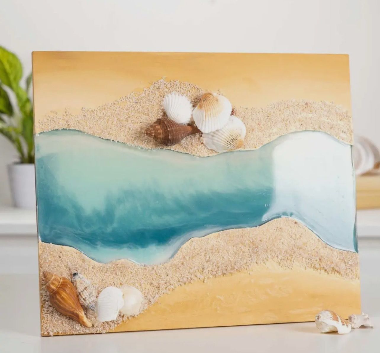 Beach Art With Resin