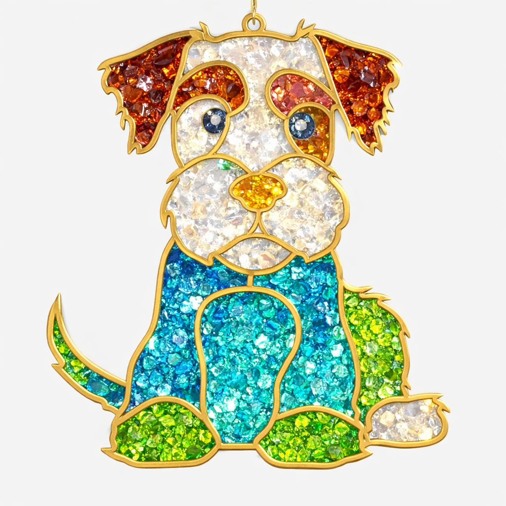 Dog or cat crush glass sun catchers