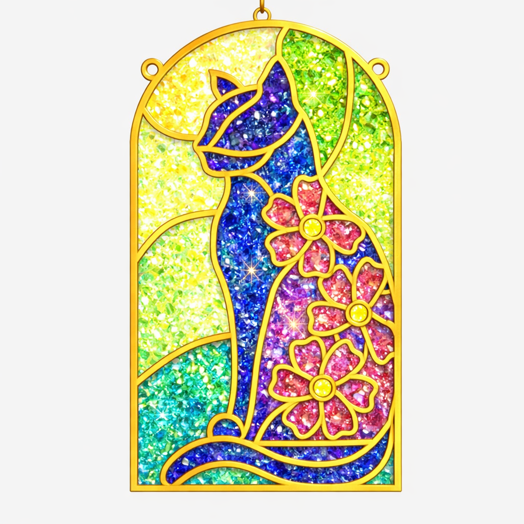 Dog or cat crush glass sun catchers