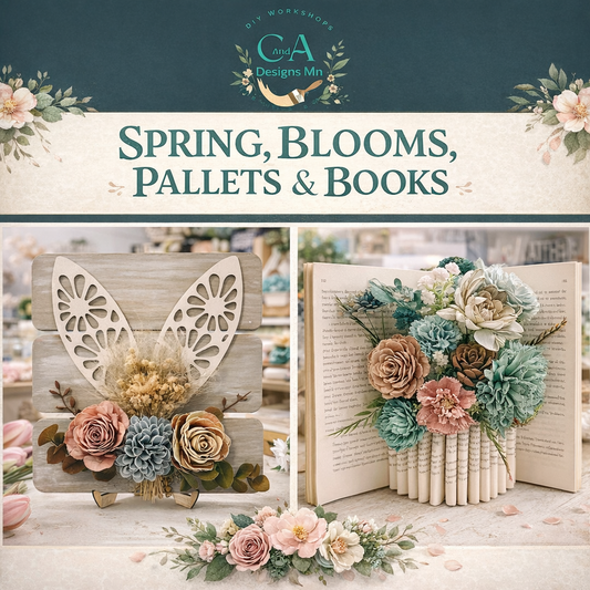 Spring Blooms Pallets & Books