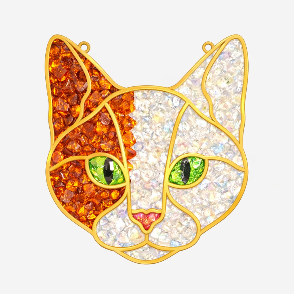 Dog or cat crush glass sun catchers