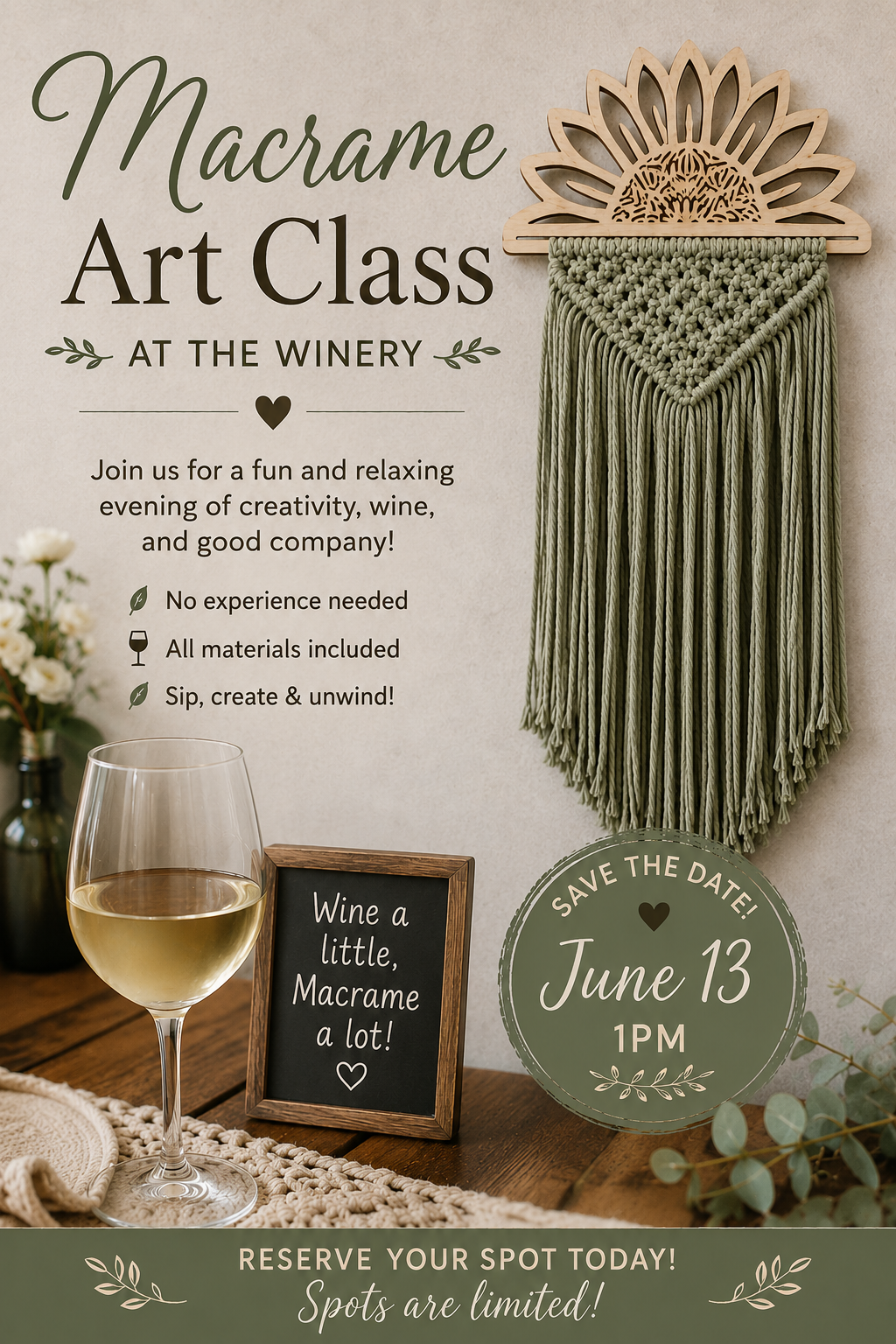 Macrame wall Art @ the winery