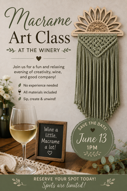 Macrame wall Art @ the winery