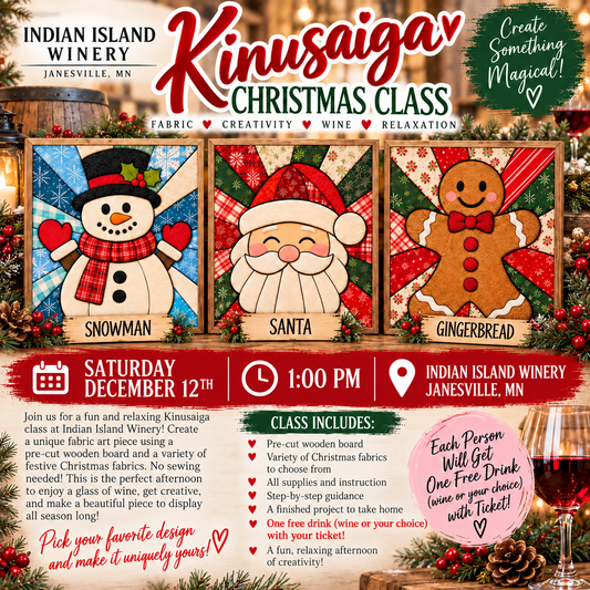 Christmas Kinusaiga class at the winery